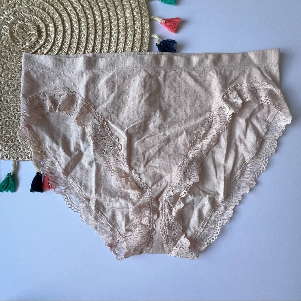 Victoria's Secret Seamless Lace-Trim High-Leg Brief Panty Glaze XL NEW